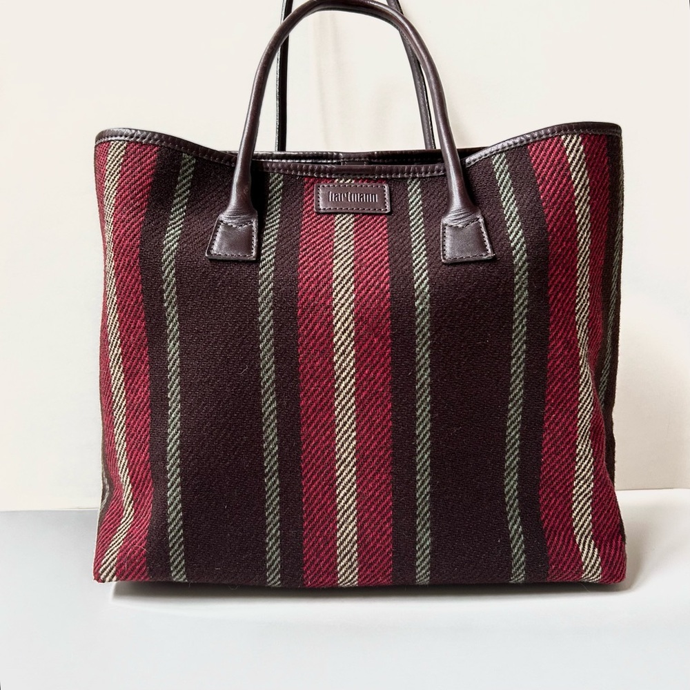 Hartmann Wool & Leather Tote Gently Used, Like New.